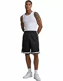 Urban Classics Herren Shorts Stripes Mesh Shorts, lässige Mesh Shorts für Männer, Straight Leg, erhältlich in verschiedenen Farbvarianten, Blkblkwht, XL