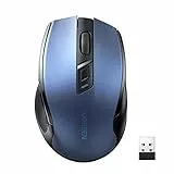 UGREEN 2.4G Maus kabellos mit 4000 DPI, Ergonomisches Design, Wireless Mouse mit USB Empfänger, 18 Monate Akkulaufzeit, funkmaus kompatibel mit Laptop Computer Windows macOS Linux (Blau)