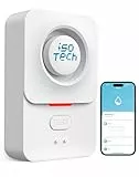iSo Tech Wassermelder WLAN Kein Hub nötig (Nur 2,4G) Tuya App mit Batterie, Smart Wassersensor WiFi 120dB Einstellbarer Alarm und App-Benachrichtigung, IP66, Wasserwächter Boden für Küche Bad Keller