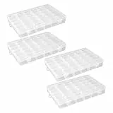 Ideen mit Herz Sortierboxen für Kleinteile | Aufbewahrungsboxen | je 36 Fächer à 4,3 x 2,7 cm | Größe: 27,2 cm x 17,5 cm x 4,5 cm | Setzkästen, Sortimentskästen | Sortierkästen zum Basteln | 4 Stk