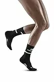 CEP - THE RUN COMPRESSION SOCKS MID CUT für Damen | Mittellange Laufsocken in schwarz mit Kompression | Regenerierende Kompressionsstrümpfe für Frauen | Gr. III | M