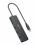 Anker USB-C Hub, 4 Port USB 3.0 Datenhub mit 5 Gbit/s Datenübertragung, 20cm Erweiterungskabel (ohne Ladeleistung), USB-C Splitter für Typ-C MacBook, Mac Pro, iMac, Surface, Flash Drive, Mobile HDD