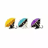 ARFUKA 3 Stück Brosche Anstecknadel Brosche Katze und ein Regenschirm Stecknadel Pins Set für Kleidung Taschen Jacken Damen und Herren