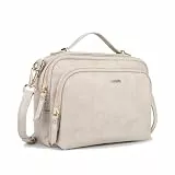 Gladdon Umhängetasche damen,Schultertasche mit Reißverschluss, Crossbody Tasche, Leder Handtasche Klein, Womenswear…