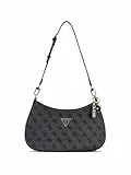 GUESS Noelle II Top Zipper Shoulder Bag Coal Logo