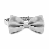 OcioDual Grau Fliege Herren, Herren Fliege Anzug, Einfach Herrenfliege mit verstellbarem Haken-Clip-Verschluss, 12 cm x 6 cm, Feiern, Partys, Arbeit, Hochzeiten und Events