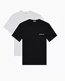 Emporio Armani 2er-Pack Crew Neck T-Shirt, Weiß/Schwarz, Größe M