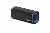 Sony ULT Field 5 - Leistungsstarker tragbarer Bluetooth-Lautsprecher, 25-Stunden-Akku, 2 x ULT Power Sound Modi, IP67, wasserdicht, staubdicht, 360° Lichter, Abnehmbarer Schulterriemen - Schwarz