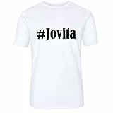 T-Shirt #Jovita Größe 4XL Farbe Weiss Druck schwarz