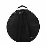 SEAFRONT Black Snare Drum Rucksack Hülle, 14 -Zoll -Drum -Beutel mit Schultergurt Nylon Stoff, Außentaschen für Drum Sticks Musiklie Schütze Bequemer Trage (Black)