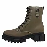 s.Oliver Damen Stiefeletten ohne Absatz zum Schnüren Vegan, Braun (Dark Taupe), 42 EU