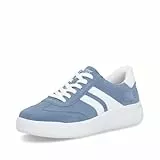 Remonte Damen Low-Top Sneaker D3E00, Frauen Halbschuhe,lose Einlage,Strassenschuhe,Sportschuhe,Freizeitschuhe,Turnschuhe,blau Kombi (14),41 EU