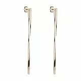 Ohrhänger mit einfädelbarem Anhänger Sleek Chain Edelstahl IP Roségold