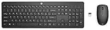 HP 235 - Tastatur-und-Maus-Set - 3-Zone Layout, Low Profile Key travel - Full Size - kabellos - 2.4 GHz - Deutsch - Schwarz - Smart Buy