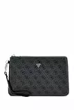 GUESS HULL MEDIUM POUCH, Bla – Schwarz, Einheitsgröße