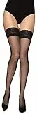 Merry Style Damen Halterlose Netzstrümpfe MSSS003 (Nero, M/L (40-44))