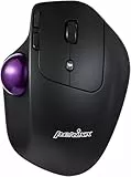 Perixx PERIMICE-720 Kabellose 2.4 GHz und Bluetooth Ergonomische Trackball Maus, Anpassbarer Winkel, 2 DPI Level, Schwarz