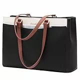 LOVEVOOK Laptoptasche Handtasche Damen 15,6 Zoll, Leicht Aktentasche Arbeitstasche Groß, Elegant Laptop Bag Business Shopper Tasche Lehrertasche Schultertasche Women für Uni Schule Büro