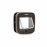 PetSafe Mikrochip-aktivierte Katzenklappe, exklusiver Einstieg, einfache Installation, manuelle 4-Wege-Verriegelung, energieeffizient, Zugluftstopper, praktisch, braun , bis 7 kg