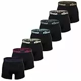 Ellesse Herren Boxer Shorts, 7er Pack - Yema 7 Pack Boxer Shorts, Logo, Cotton Stretch Schwarz/Mulit3 L