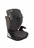 Graco Junior Maxi™ i-Size R129 Kindersitz, ca. 3,5 bis 12 Jahre (100 bis 150 cm), Kindersitzerhöhung, Kopfstütze höhenverstellbar, leicht, mit Getränkehalter, grau, Iron