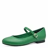 MARCO TOZZI Damen Ballerinas mit Riemchen Vegan, Grün (Green), 39 EU