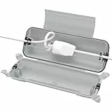 RESTMO IP44 wasserdichte Kabelbox für den Außenbereich (Outdoor), wetterbeständige Große Schutzbox für Verlängerungskabel, Schukostecker, Elektrowerkzeug, 290mm x 110mm x 75mm, Hellgrau