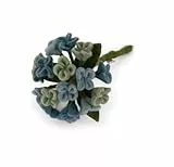 Gry & Sif Handgemacht & Fairtrade-Zertifiziert Stilvolles Design X Kunsthandwerker aus Nepal | Künstliche Hydrengeas aus Filz - Künstliche Blumen für Wohnzimmerdekoration | Hellblau