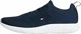Tommy Hilfiger Herren Runner Sneaker Corporate Knit Rib Runner Sportschuhe, Blau (Desert Sky), 43