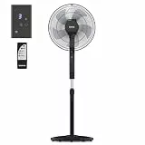 Taurus - Standventilator Boreal 16CR Silence 30W | 12 Stufen | Leise | 3 Modi | 5 Flügel | Oszillierend | Höhenverstellbar | Fernbedienung & Display | Aluminium | Schwarz