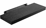 STOREMIC Wandregal Schwarz, Regale für die Wand 1er-Set, Wandregal Schwarz Belastbar bis zu 10 Kg, Modern DekoAusstellungsregale für mehr Platz L40 x B14 cm cm für Badezimmer, Büro, Wohnzimmer