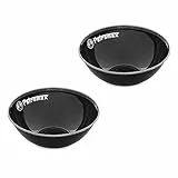 Petromax Emaille Schalen 2er Set schwarz (1000 ml), Leicht, robust und stoßsicher, Edelstahlrand für Hygiene, Kratzfest und pflegeleicht, Perfekt für Camping und Outdoor