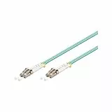 Goobay 95752 Glasfaser Kabel Multimode OM3 Aqua Duplex / LC UPC Stecker auf LC UPC Stecker / Lichtwellenleiter LWL Kabel halogenfrei / Türkis / Glasfaserkabel 3m