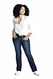 Ulla Popken Damen Straight-jeans Jeans, Blue Denim, 46 EU