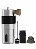 SimCoker Kaffeemühle Manuell,Keramikmahlwerk mit 20 g Fassungsvermögen,Einstellbare Mahlgrad Einstellung,Hand Kaffeemühle für Outdoor und Camping,304 Edelstahl