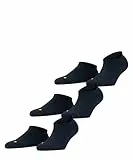 FALKE Unisex Sneakersocken Cool Kick Sneaker Multipack U Sn weich atmungsaktiv schnelltrocknend kurz einfarbig 3 Paar, Blau Marine 6120, 44-45