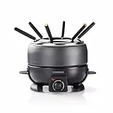 Melissa Fondue - Fondueset 2,3 L - Käse Fondue Set Elektrisch 800 W - 6 Personen - Antihaftbeschichtung - Schwarz