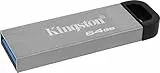 Kingston DataTraveler Kyson USB 3.2 Gen 1 USB-Stick 64GB - Mit stilvollem, kappenlosem Metallgehäuse