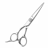 AOLANDUO links 5,5 Zoll Pro Haarschere -High End AICHI Stahl handgefertigte Haarschneideschere-Razor Edge/Offset Design/Pro Ergonomisch für Salon Stylisten Kosmetiker und Friseure
