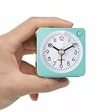 YouJabz Wecker Analog, Klassischer Analoger Reisewecker mit Schlummerfunktion und Licht, Mini Wecker, kompakte Größe, Wecker Ohne Ticken ruhiges Quarzuhrwerk, Einfache Bedienung, Zurück zur Schule