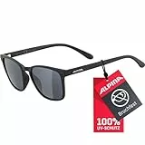 ALPINA YEFE - Verspiegelte und Bruchsichere Sonnenbrille Mit 100% UV-Schutz Für Erwachsene, all black matt, One Size