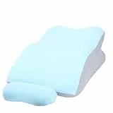 Jiawu Bauch- und Rückenstütze für den Bauch und den Unteren Rücken für die Schwangerschaft, Lese-Bauchkissen, Sitz-Bauchkissen mit Verstellbarem Design für die Heimreise (Blue)