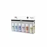 Rayher Acrylfarben-Set Pastell, 6 Farben à 60 ml (lichtgelb, aprikot, rosé, flieder, zartblau, zartgrün), für Einsteiger und Profikünstler, für viele Untergründe geeignet, wasserbasierend, 35061000