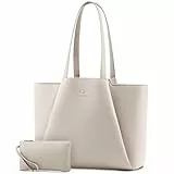 LOVEVOOK Handtasche Damen 15,6 Zoll Laptoptasche, Shopper Tasche Leder Tote Bag Women Aktentasche Lehrertasche mit Laptopfach, Wasserdicht Schultertaschen Umhängetasche für Business Lehrertasche Büro