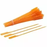Kunststoff-Spieße, 18 cm, Obstspieße, Party, Essen, Cocktailspieße, Grill, Kebab, Partyzubehör, Orange, 100 Stück