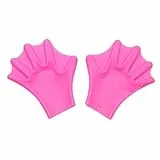 BESPORTBLE 1 Paar 1 Paar Silikon Schwimmhandschuhe Mit SchwimmhäUten FüR Wasserwiderstandstraining, Schwimmtraining Und Tauchen, Erwachsene Rosy