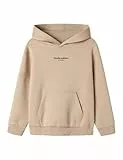 NAME IT Jungen Nkmbrody Ls Sweat Wh Bru Noos Nachtwäsche Set, Pure Cashmere, 146-152 EU