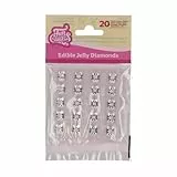 FunCakes Essbare Jelly Diamonds Clear: Gebrauchsfertig für die Tortendekoration, perfekt für elegante Geburtstags- und Hochzeitstorten, Cupcakes und mehr, Set/20