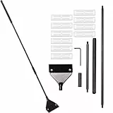 Algenschaber Aquariumschaber,Aquarium Reinigungswerkzeuge,Aquarium Algen Rasiermesser Schaber,62cm aus Edelstahl mit Abnehmbarer Stange 10 Klingen für Reinigung von Aquarien-Glas-Fischbecken