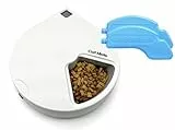 Cat Mate C500 Automatischer Futterautomat mit Digitalem Timer und 5 Näpfen – Für Katzen und Kleine Hunde, Nass- oder Trockenfutter, Inklusive Zwei Kühlakkus, 5 Mahlzeiten Bis zu 330 g Pro Stück, Weiß
